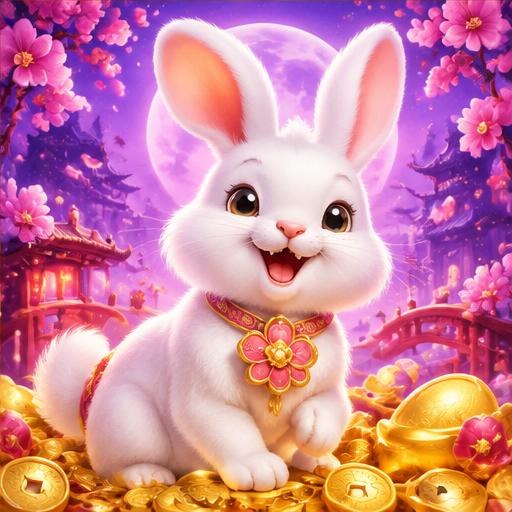 Ilustração original para Fortune Rabbit